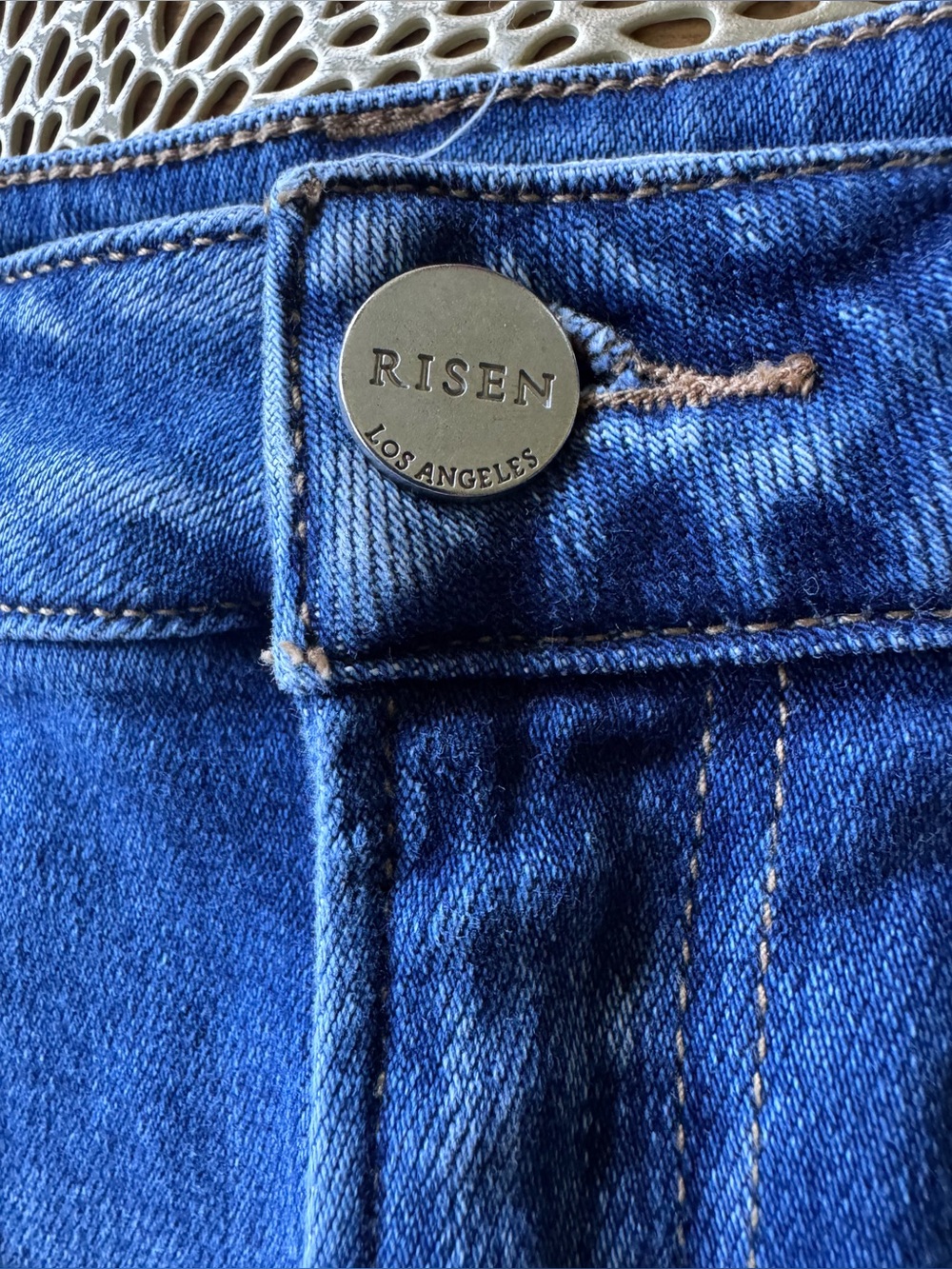 Risen Classic Blue Denim Cutoff Shorts - Women's - Picture 3 of 7
